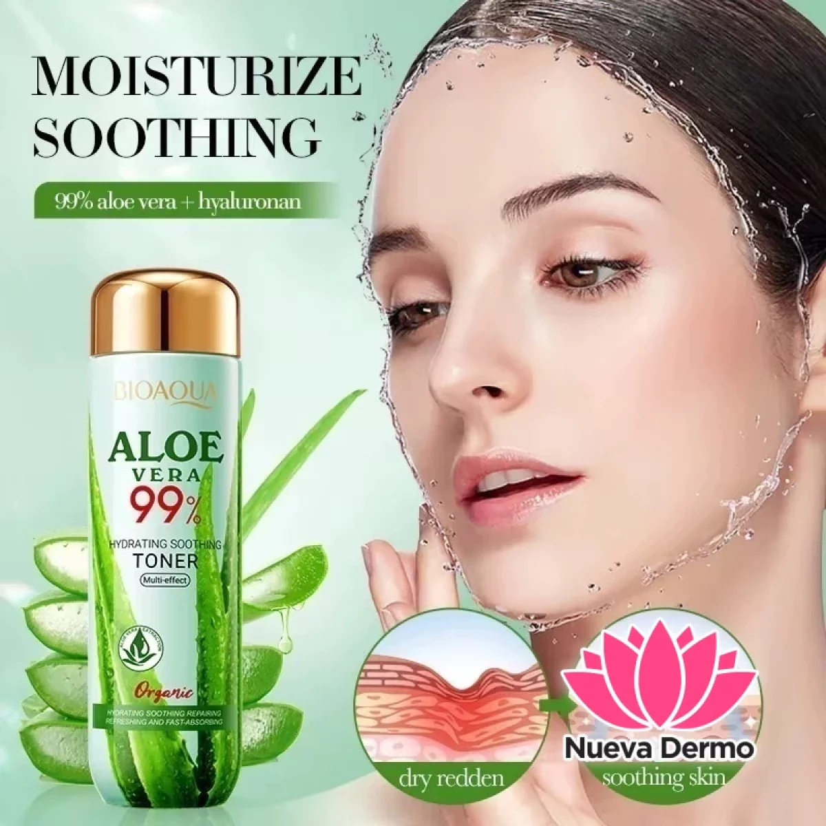 Tónico hydrating soothing con aloe Vera 99%(Bioaqua)