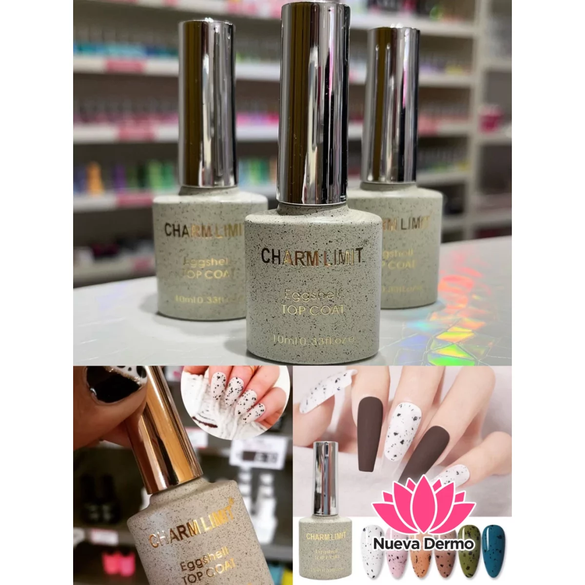 TOP COAT EFECTO HUEVO CODORNIZ CHARMLIMIT