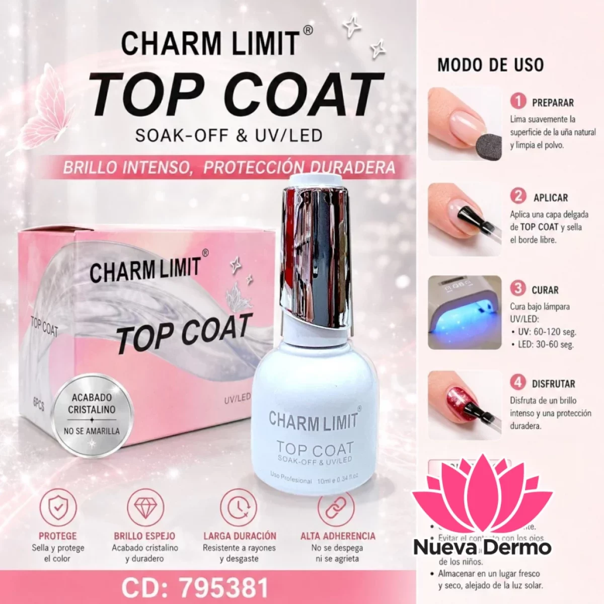 TOP COAT SEMIPERMANENTE CHARM LIMIT CD: 795381