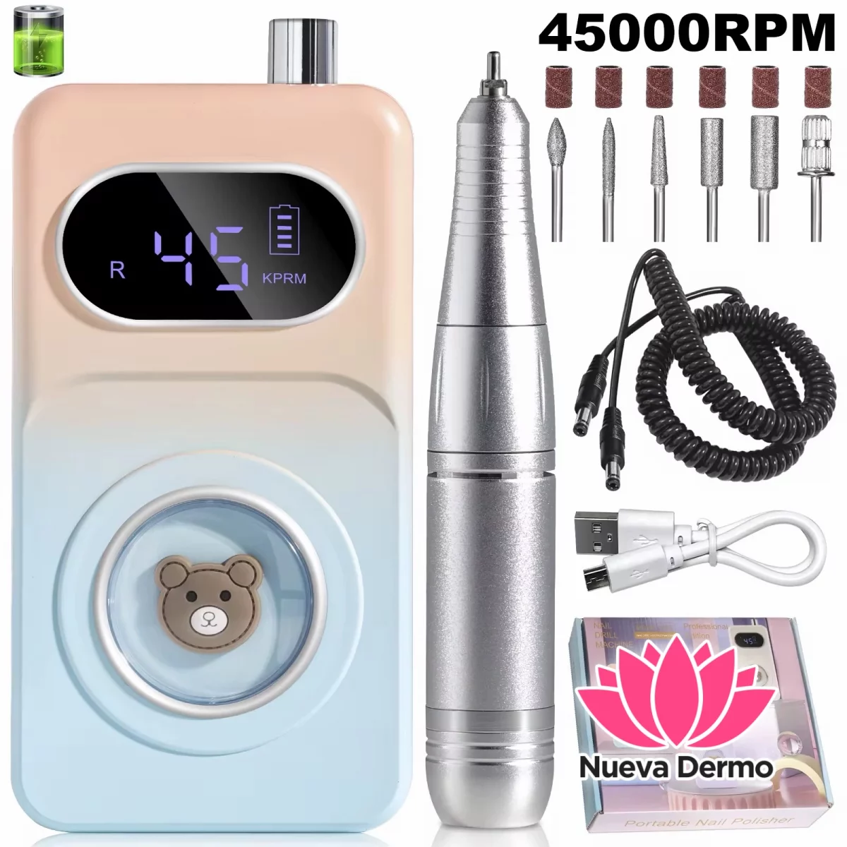 Torno inalambrico recargable 45000rpm V13 3 colores surtidos #JUN-MZ14