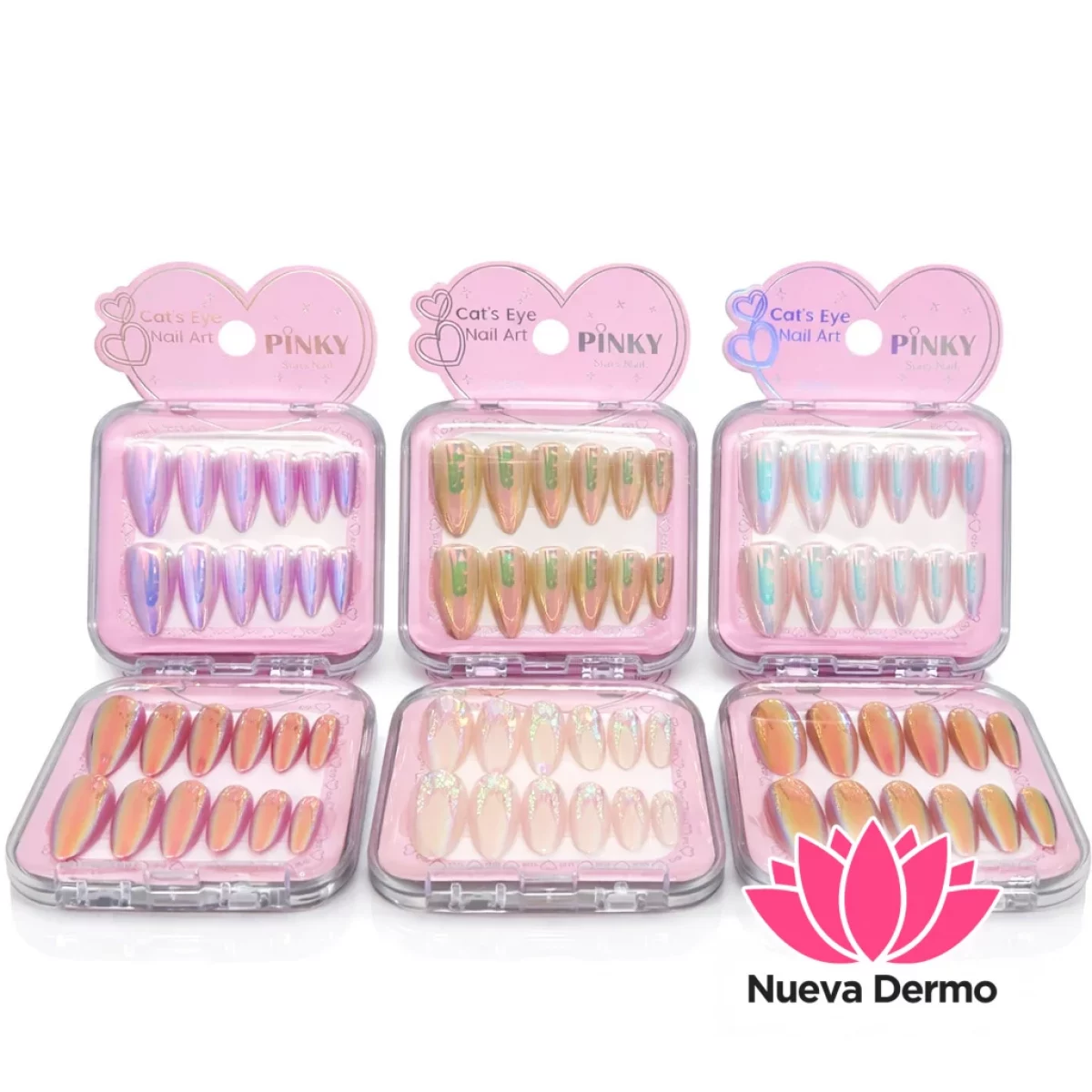 Uñas postizas aurora Pinky en cajita PKY...