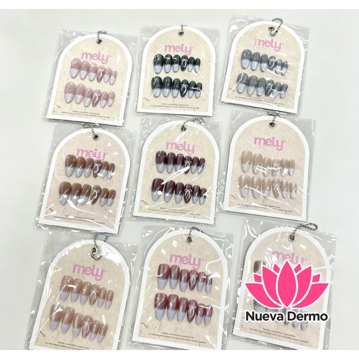 Uñas Press on Almendra Decoradas Mely(MYF8-0017)