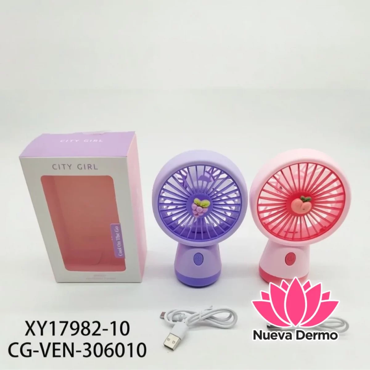 VENTILADOR DE ESCRITORIO CON BASE CITY GIRL XY17982-10/60103