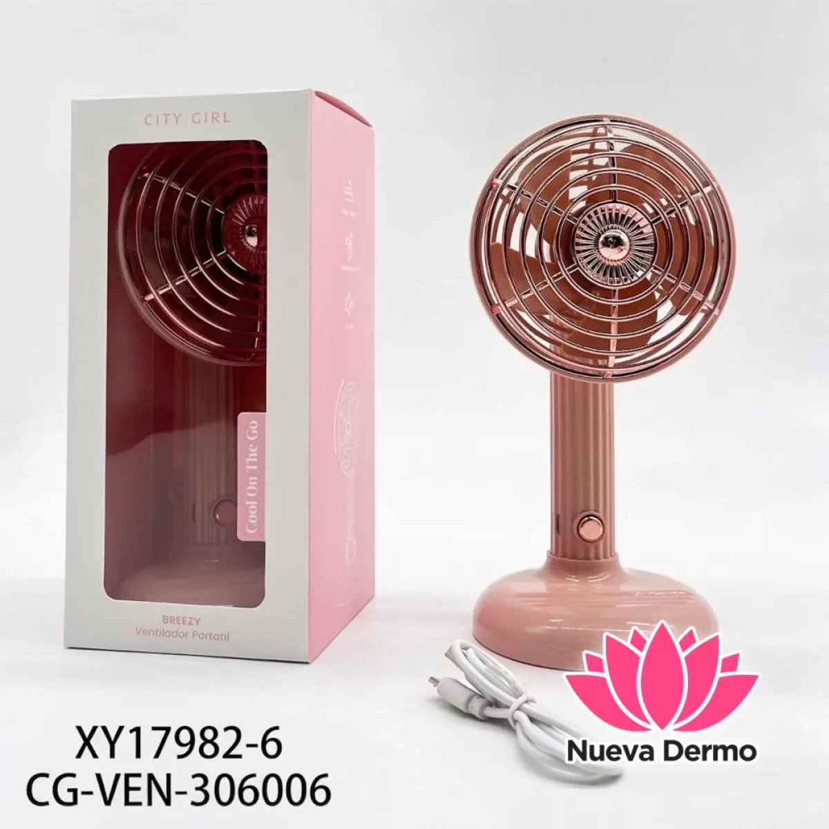 VENTILADOR DE ESCRITORIO CON BASE CITY GIRL XY17982-6/60066