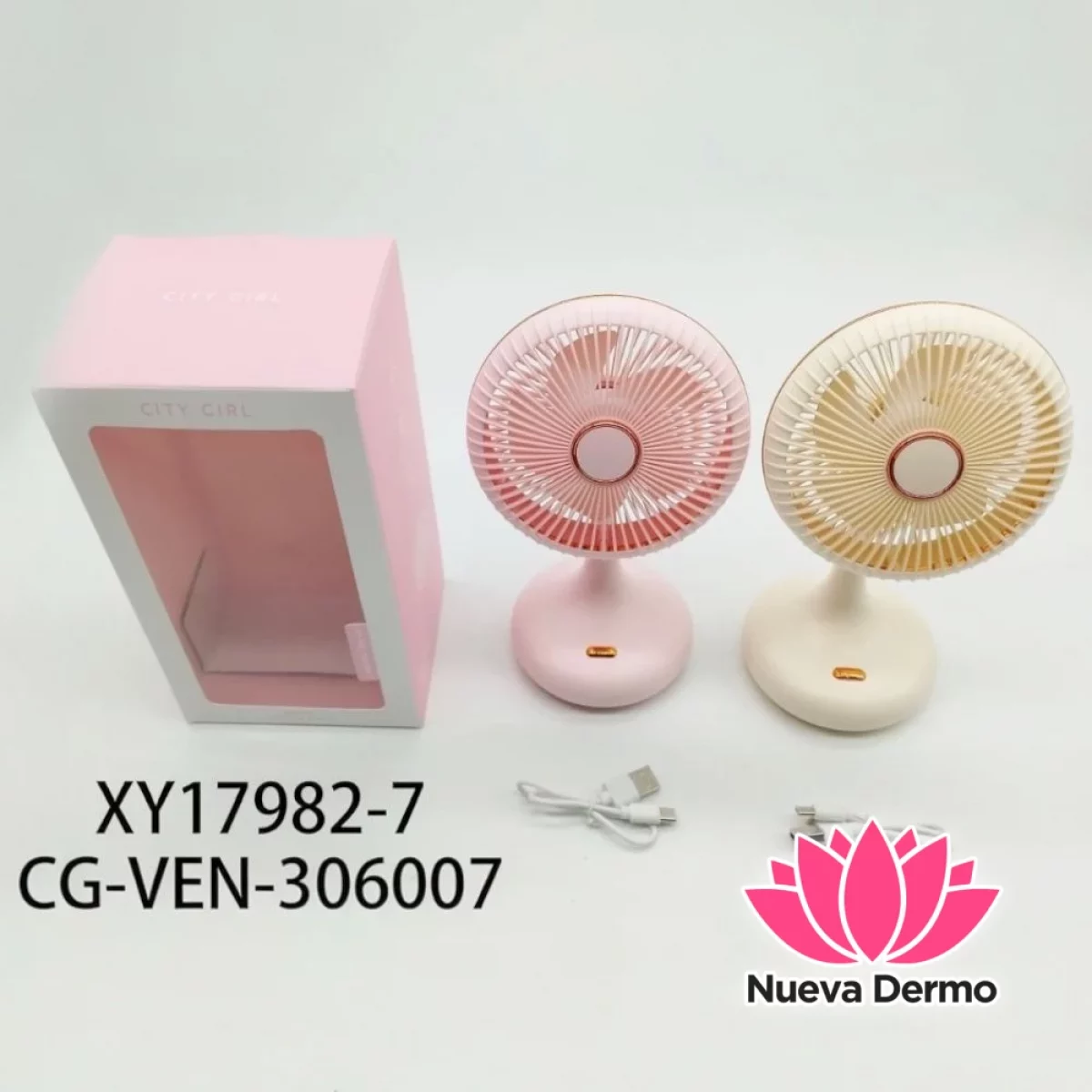 VENTILADOR DE ESCRITORIO CON BASE CITY GIRL XY17982-7/60073