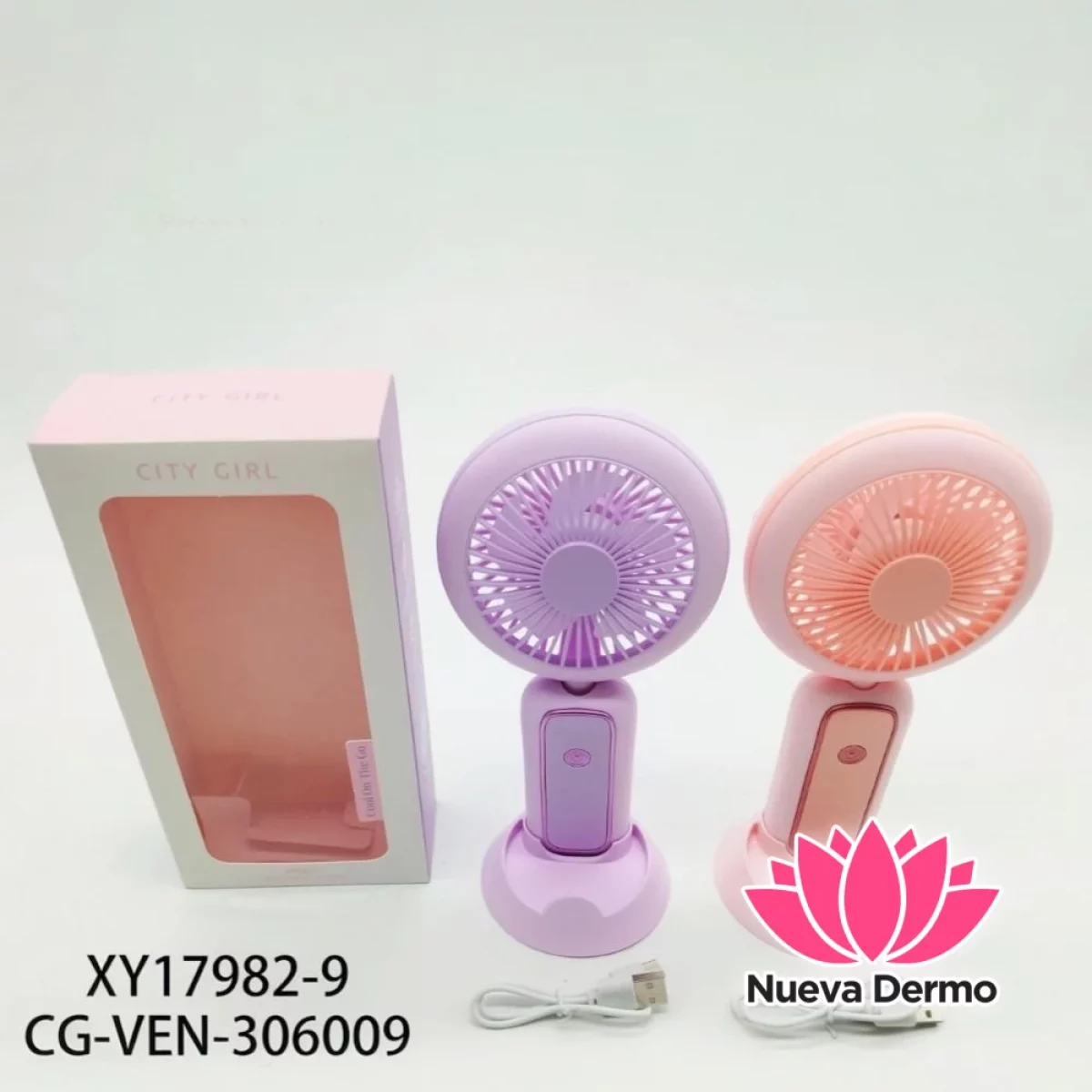 VENTILADOR DE ESCRITORIO CON BASE CITY GIRL XY17982-9/60097