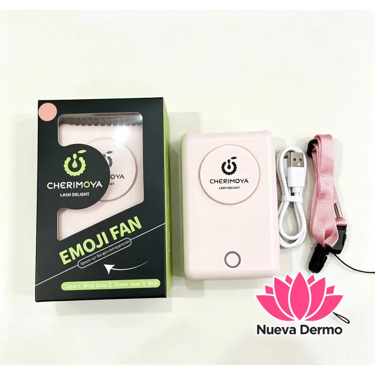 Ventilador de Mano para Pestaña de Cherimoya