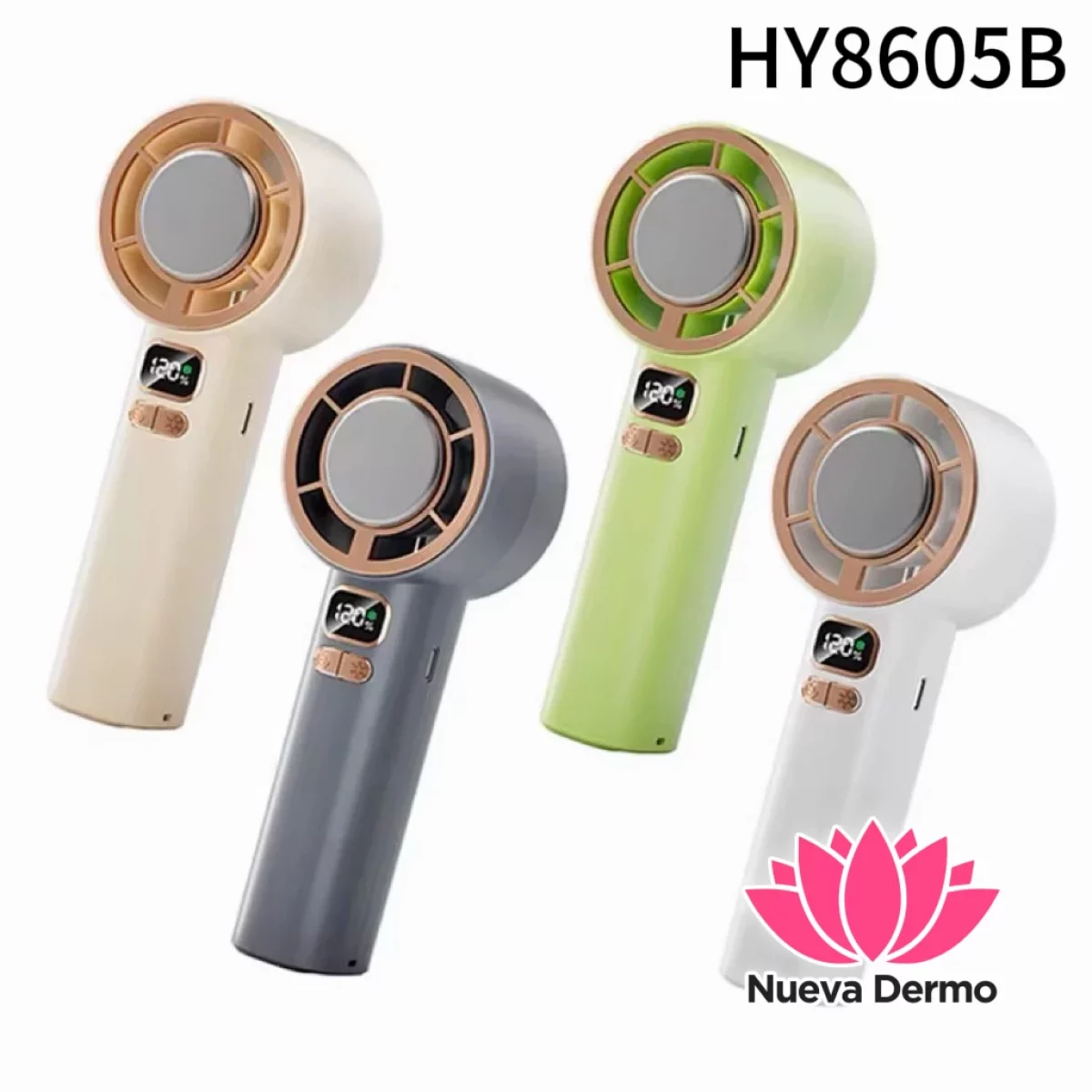 Ventilador Portatil Recargable 120 Velocidades Turbo Alta Potencia Enfria el Viento #HY8605B