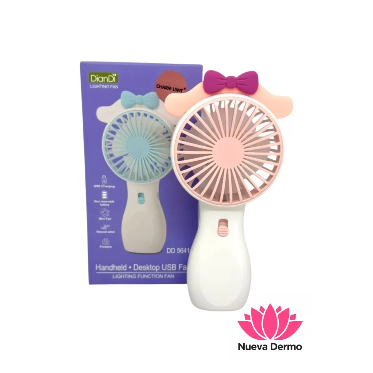 Ventilador Recargable con Cable Usb