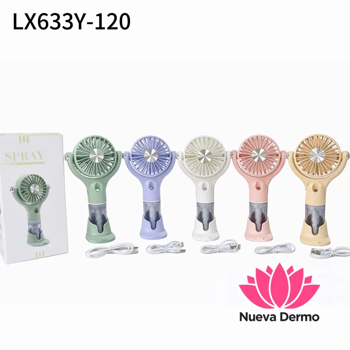 Ventilador Recargable con Nano Mister #LX633Y