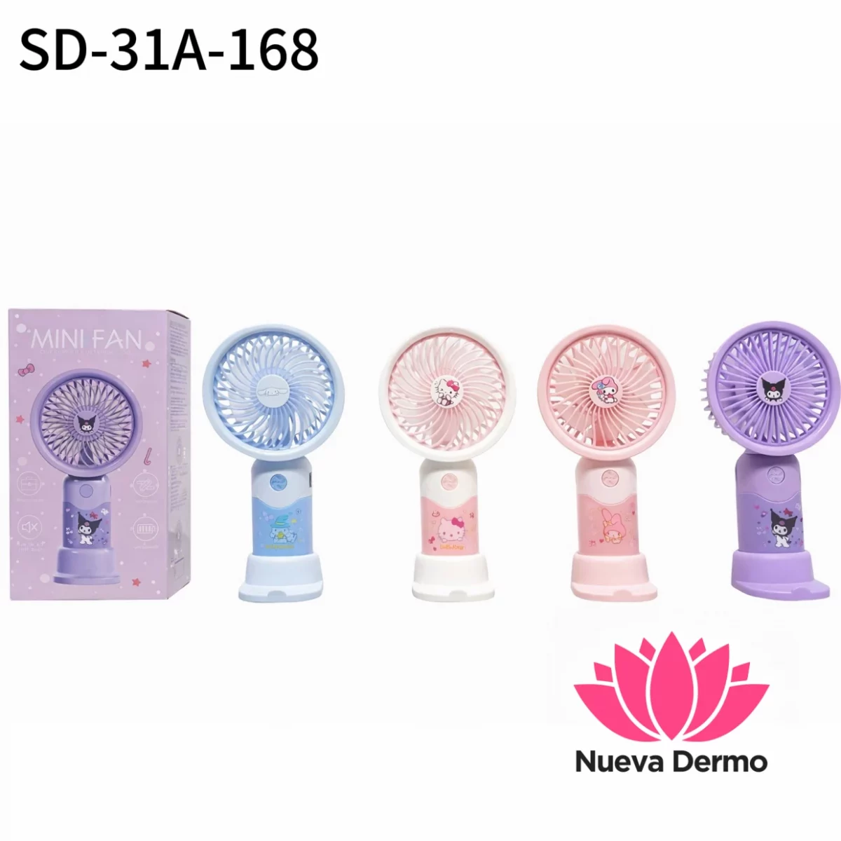 Ventilador Recargable Usb Kawaii #Sd-31A
