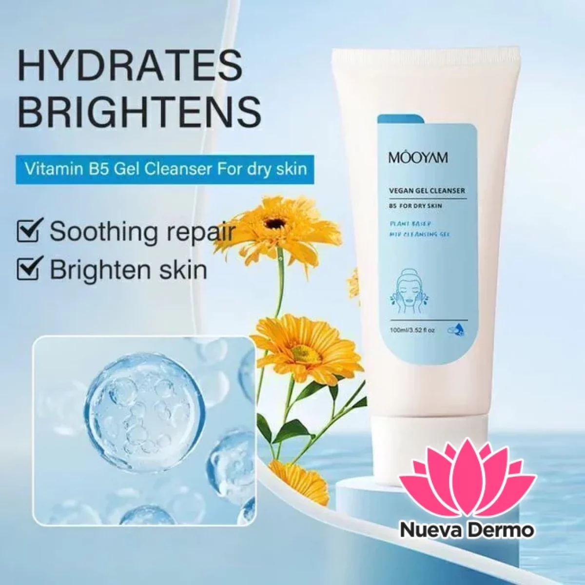 VITAMINA B5 GEL LIMPIADOR DE MOOYAM