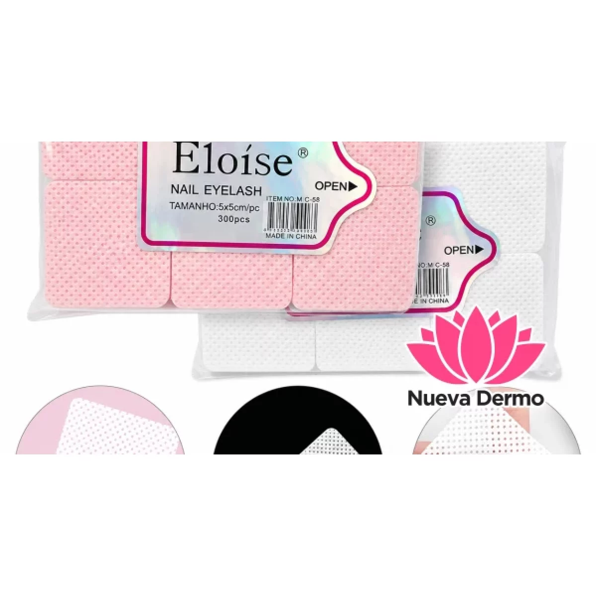 Wipes Sin Pelusa X1000 Pcs Removedor Pegamento Pestañas/uñas