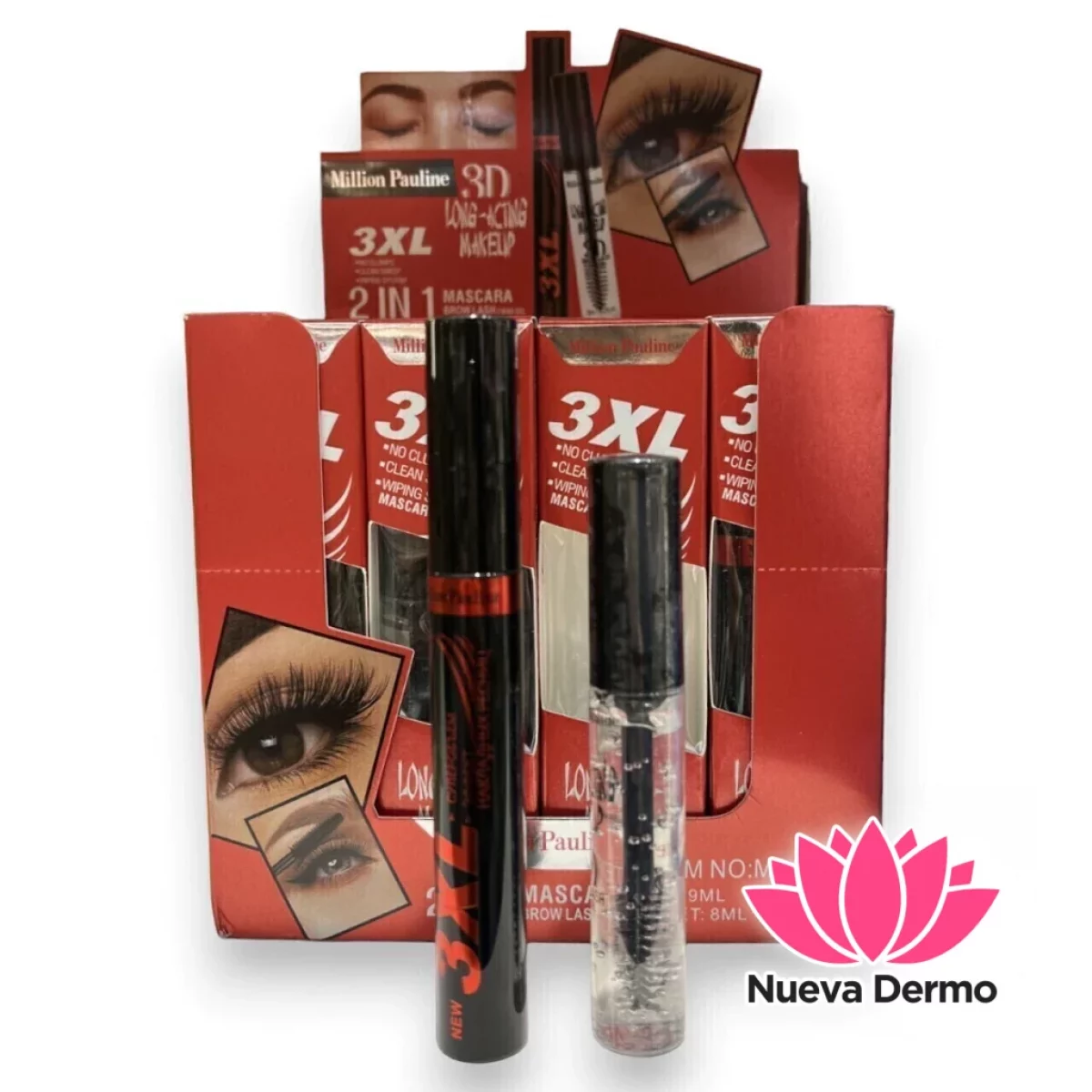 MILLION PAULINE 2IN1 MASCARA BROW LASH FIXING GEL MG-251120/M24-197 6972038415337