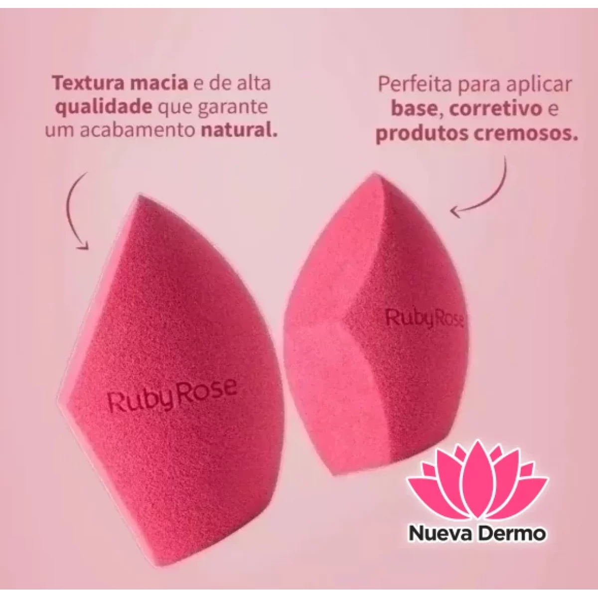RUBYROSE PINK SIDE ESPONJA DE MAQUILLAJE HB-A7006 6973094274234