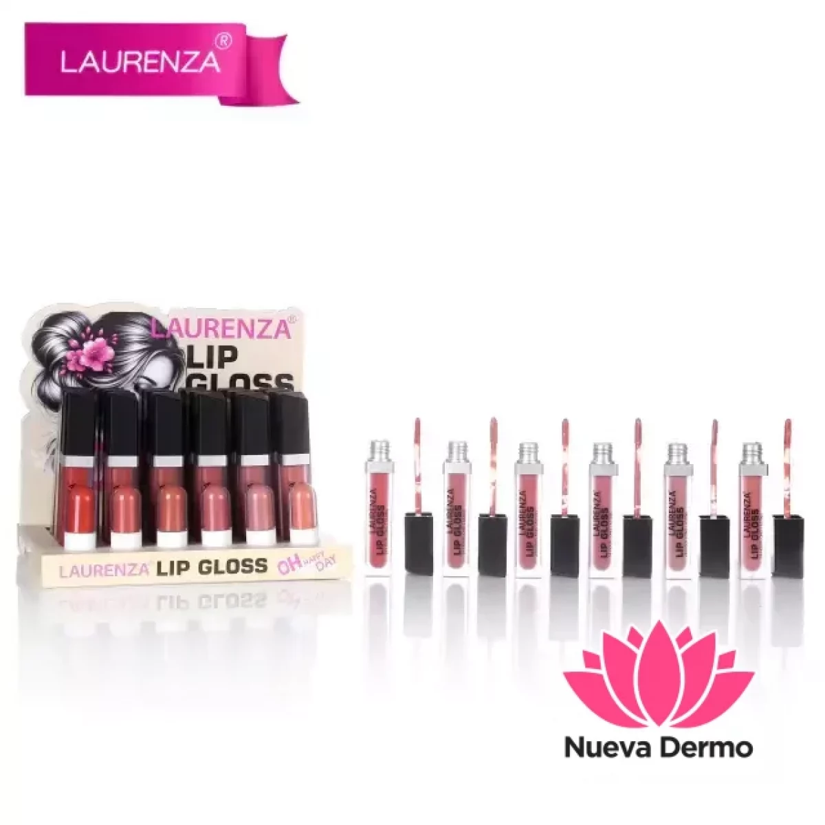 LAURENZA LIP GLOSS MG-252115/MG-252116-LA523 5061004441188 (12TONOS)
