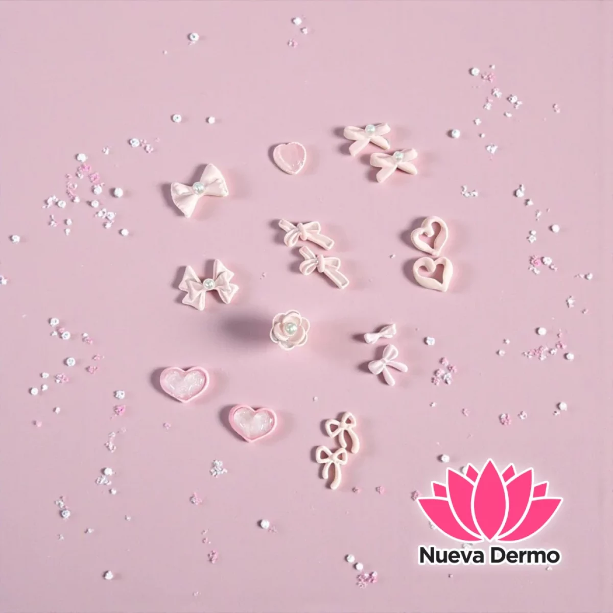 MAGIC GIRL ADORNO DE UNAS MOÑOS ROSA MG-GG116 6926043001160