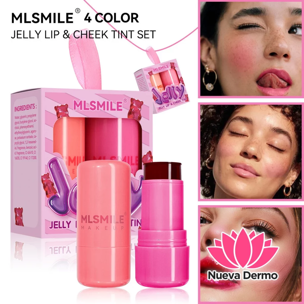 MLSMILE JELLY LIP&CHEEK TINT CAJA X2PCS MG-434 mg10157 6976202171043