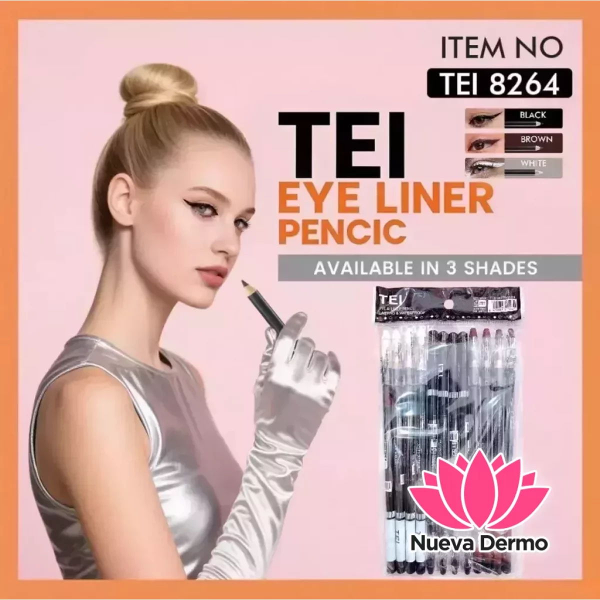 ($6750) TEI LAPIZ PARA CEJAS 12PCS TEI8264 6971968515032