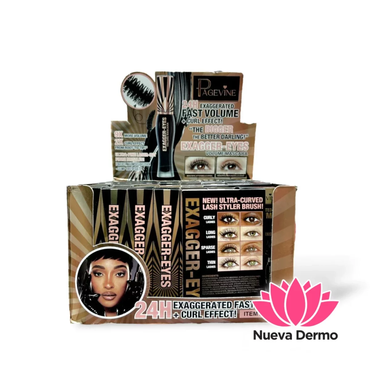 PAGEVINE EXAGGER-EYES VOLUME MASCARA MG-254060/P0101 6908188000574