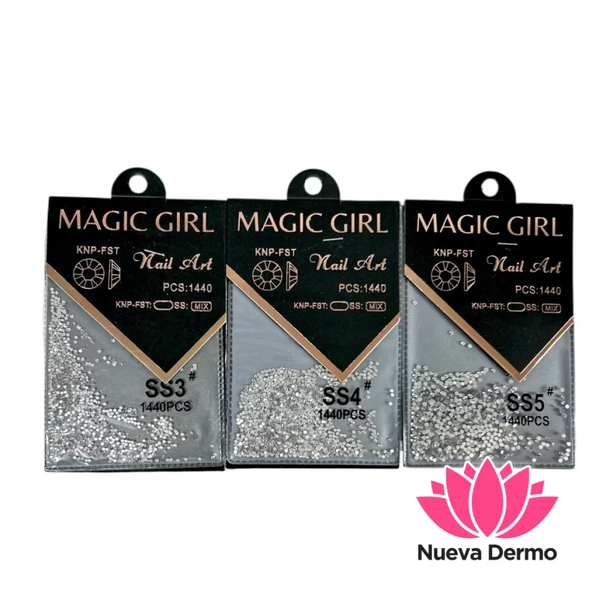 MAGIC GIRL STRASS MEDIDA PLATEADO ss3*ss4*ss5* MG-SP-016 6985548510164