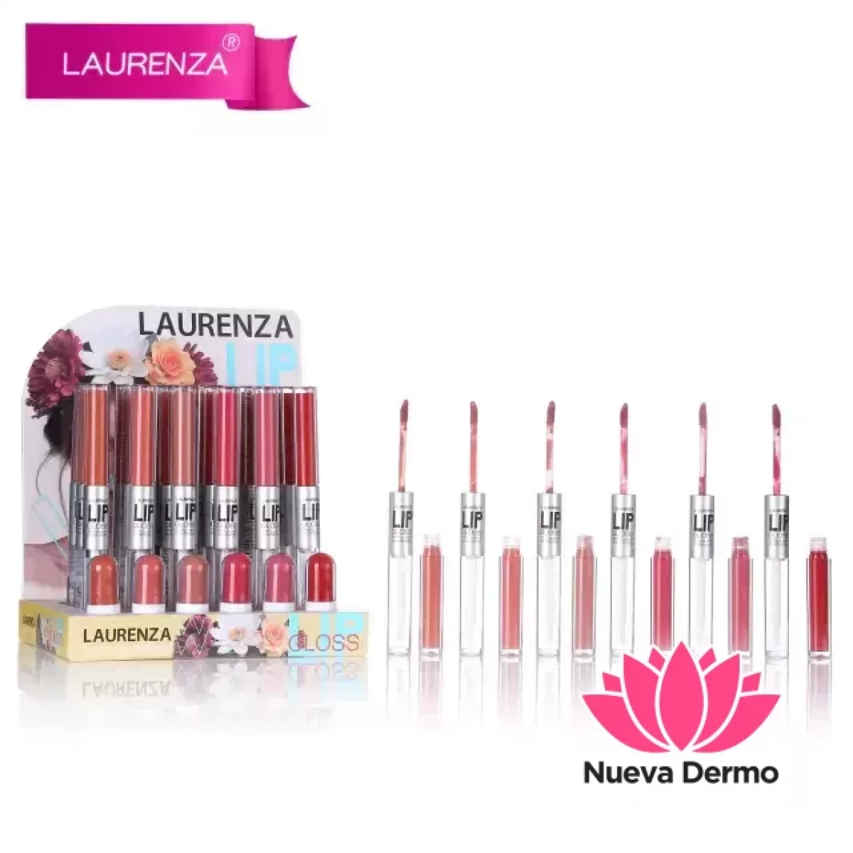 LAURENZA LIP GLOSS SHINY AND MOISTURIZIG MG-252060/MG-252061-LA40 5061004440372 (12TONOS)