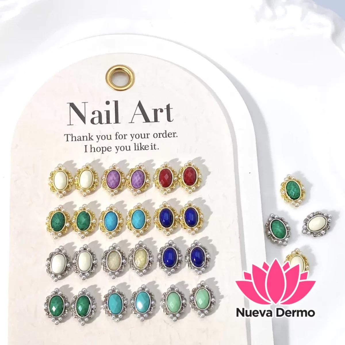 MAGIC GIRL ADORNO DE UNAS FACETADO C/PERLAS MG-GG105 6926043001054