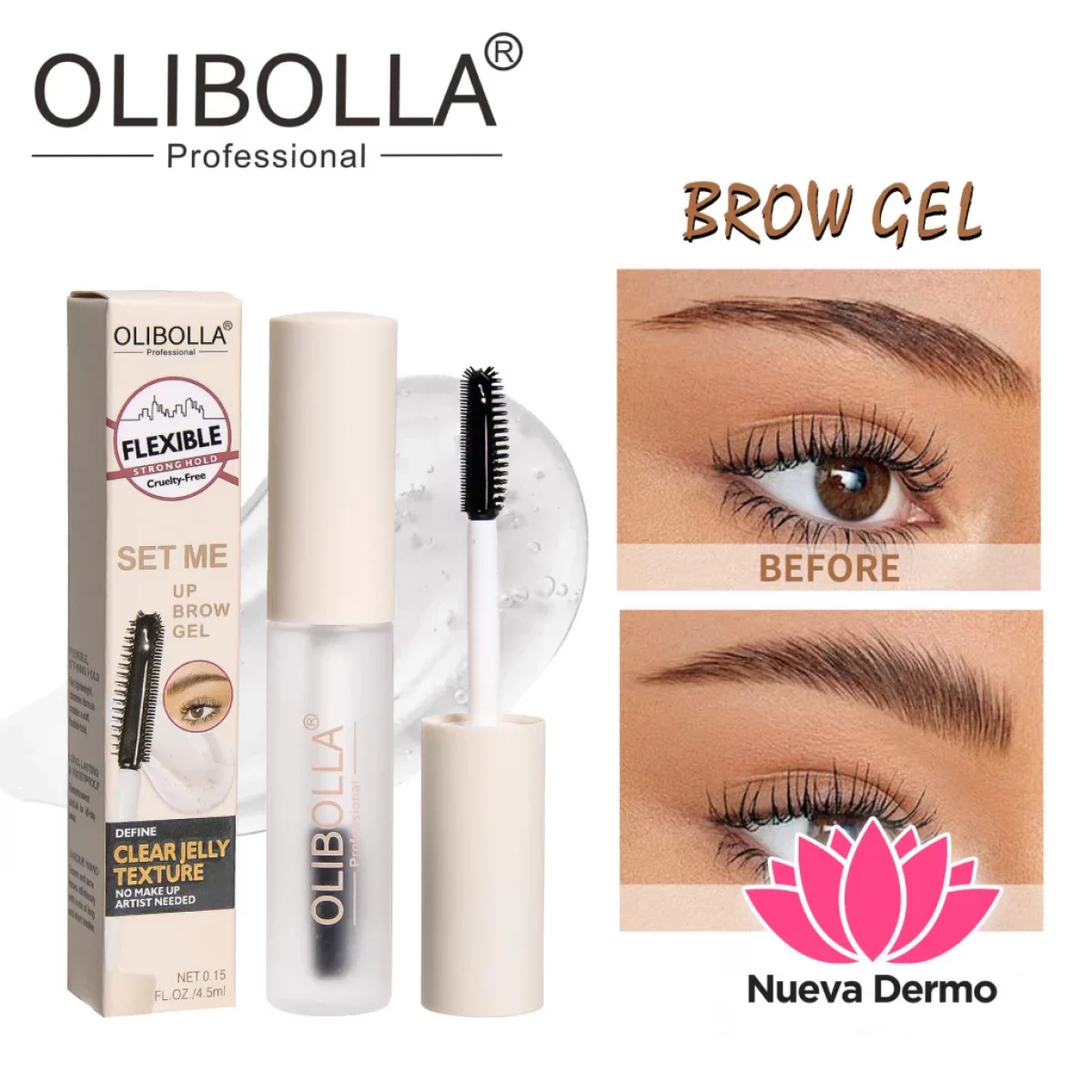 OLIBOLLA FLEXIBLE STRONG HOLD UP BROW GEL MG-5007/LA-E240 6971822832404