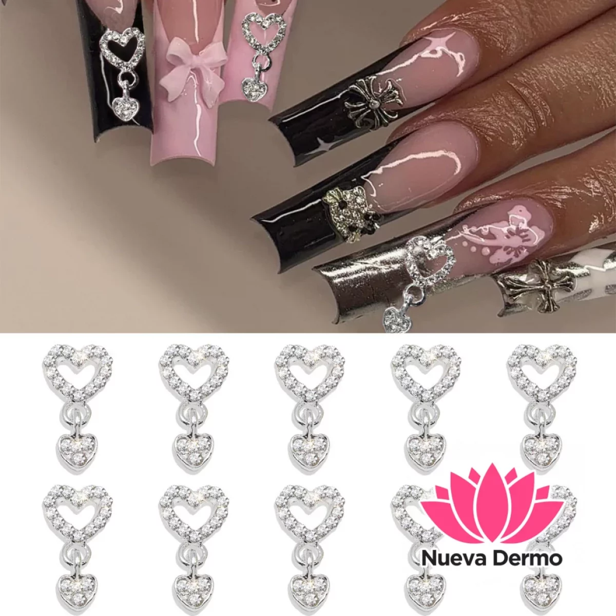 MAGIC GIRL ADORNO DE UNAS CORAZON CON COLGANTE MG-251003 6315002510032