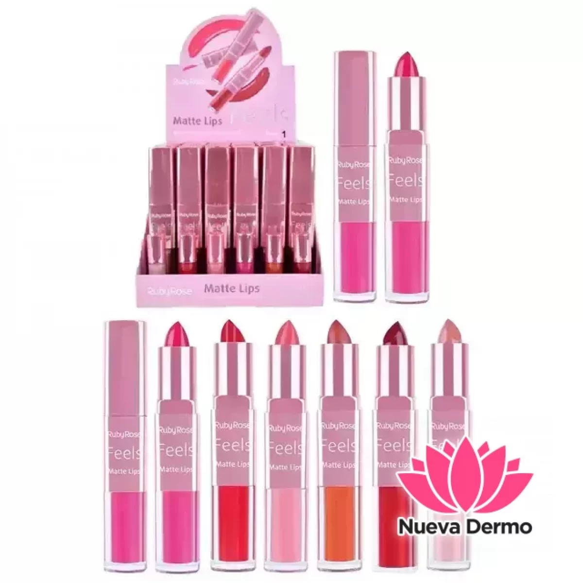 RUBY ROSE FEELS LABIAL MATTE LIPS DUO HB-8608
