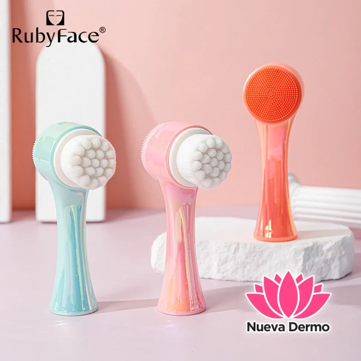 RUBYFACE CEPILLO LIMPIADOR FACIAL DOBLE PUNTA MG-253034 ZLXLS 6972547652087