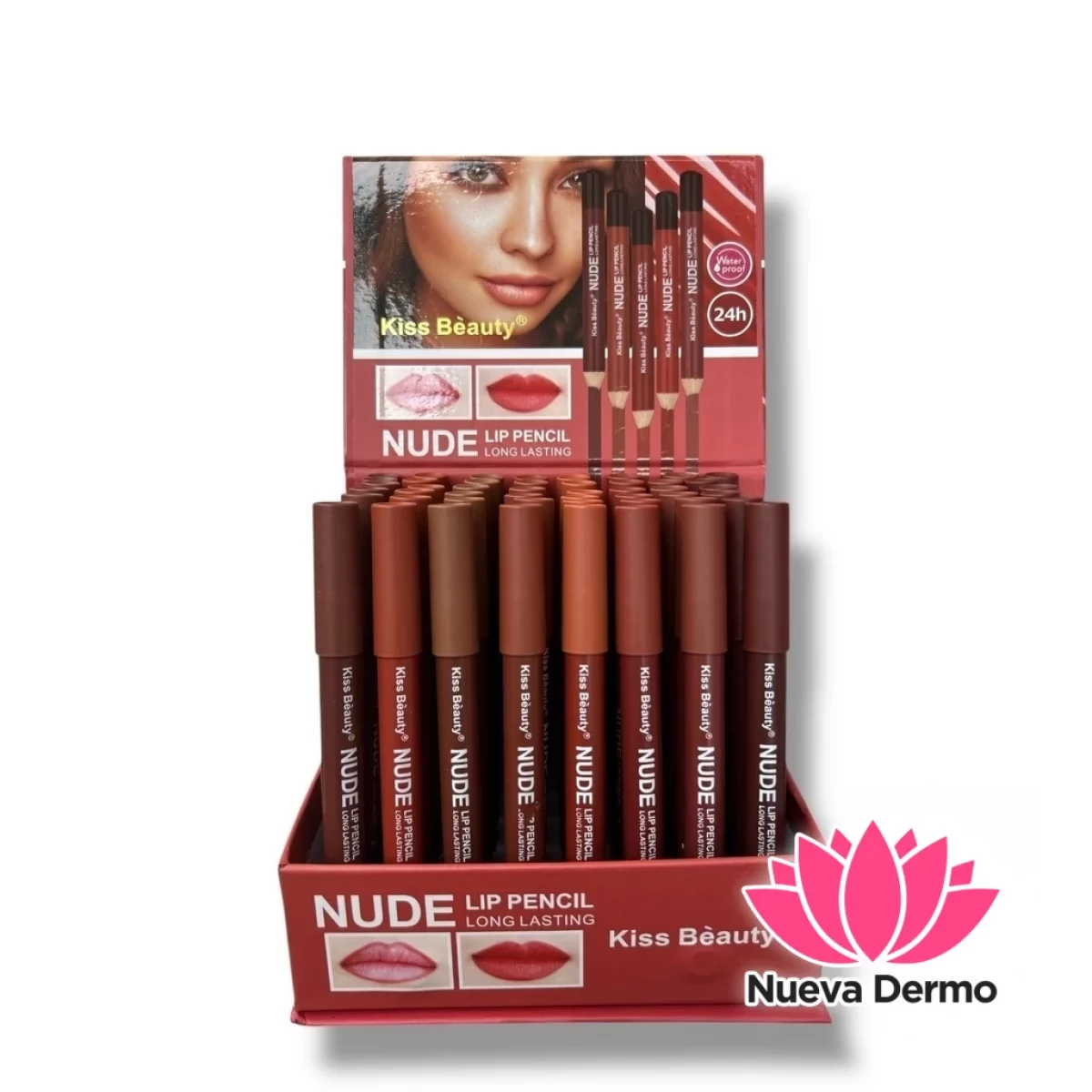 X6PCS*KISS BEAUTY NUDE LIP PENCIL MG-2696-03 6903072416233