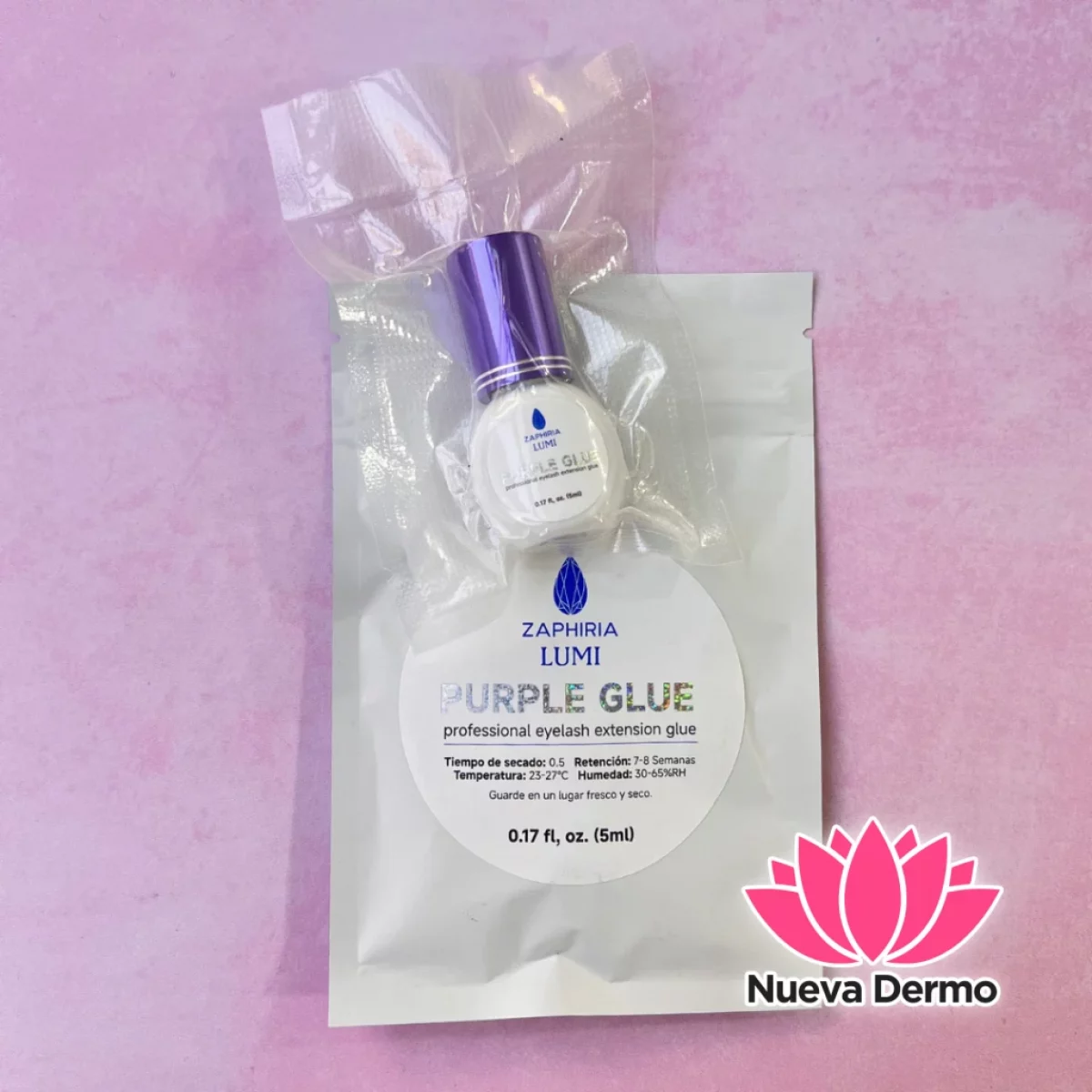 Zaphiria Lumi Purple Glue - Adhesivo para Extensiones de Pestañas 5GR