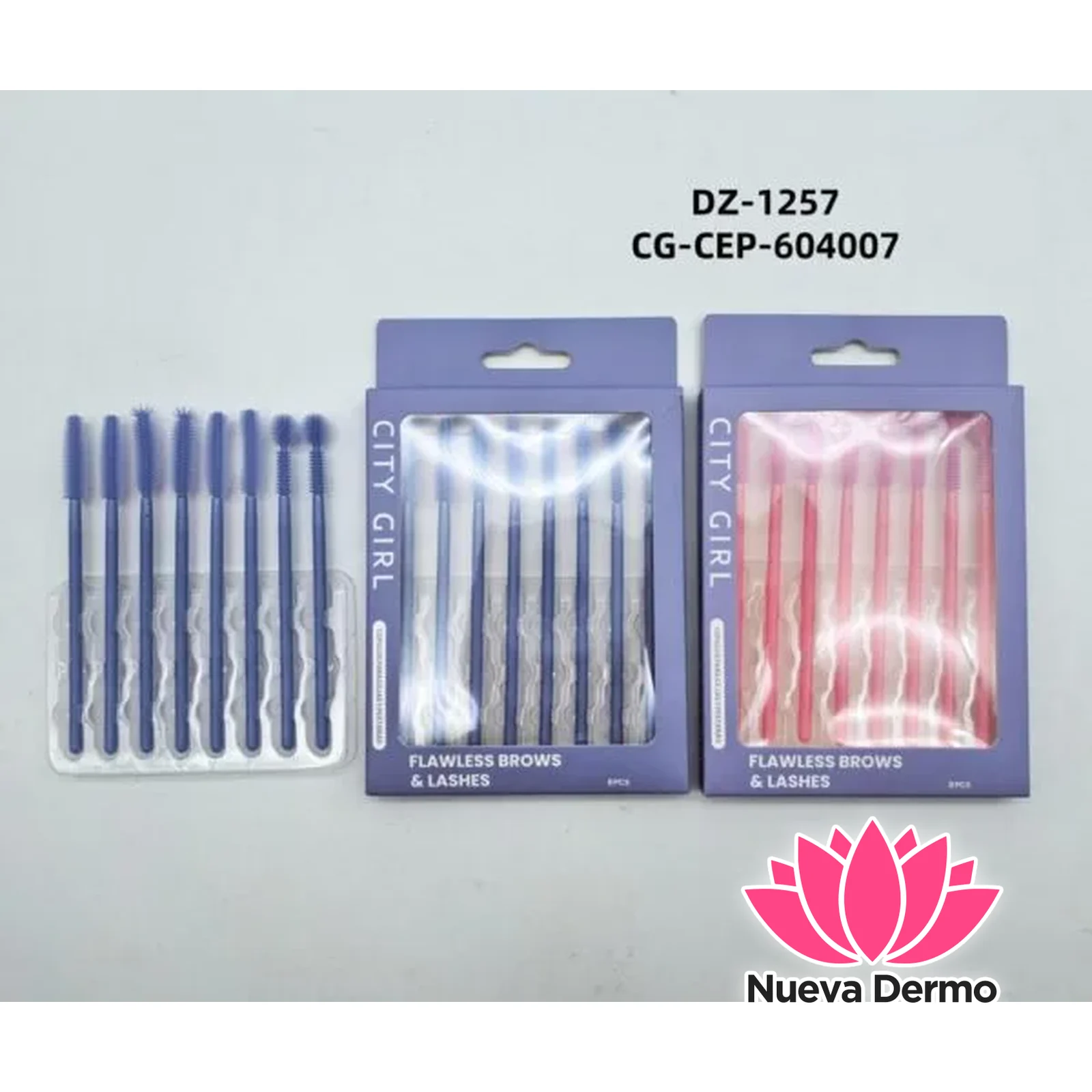 SET DE CEPILLOS PARA CEJAS Y PESTAÑAS 8PCS