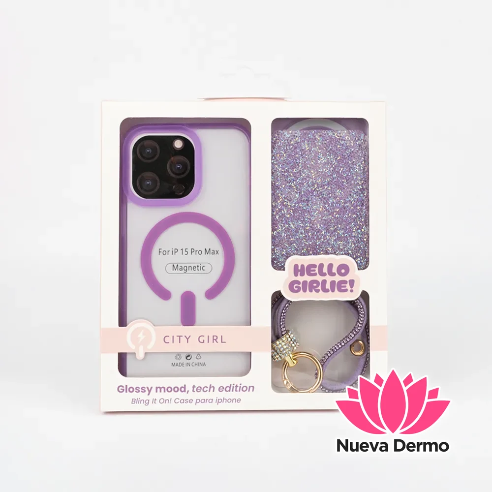 KIT DE FUNDA + LLAVERO PARA IPHONE 15 PRO MAX