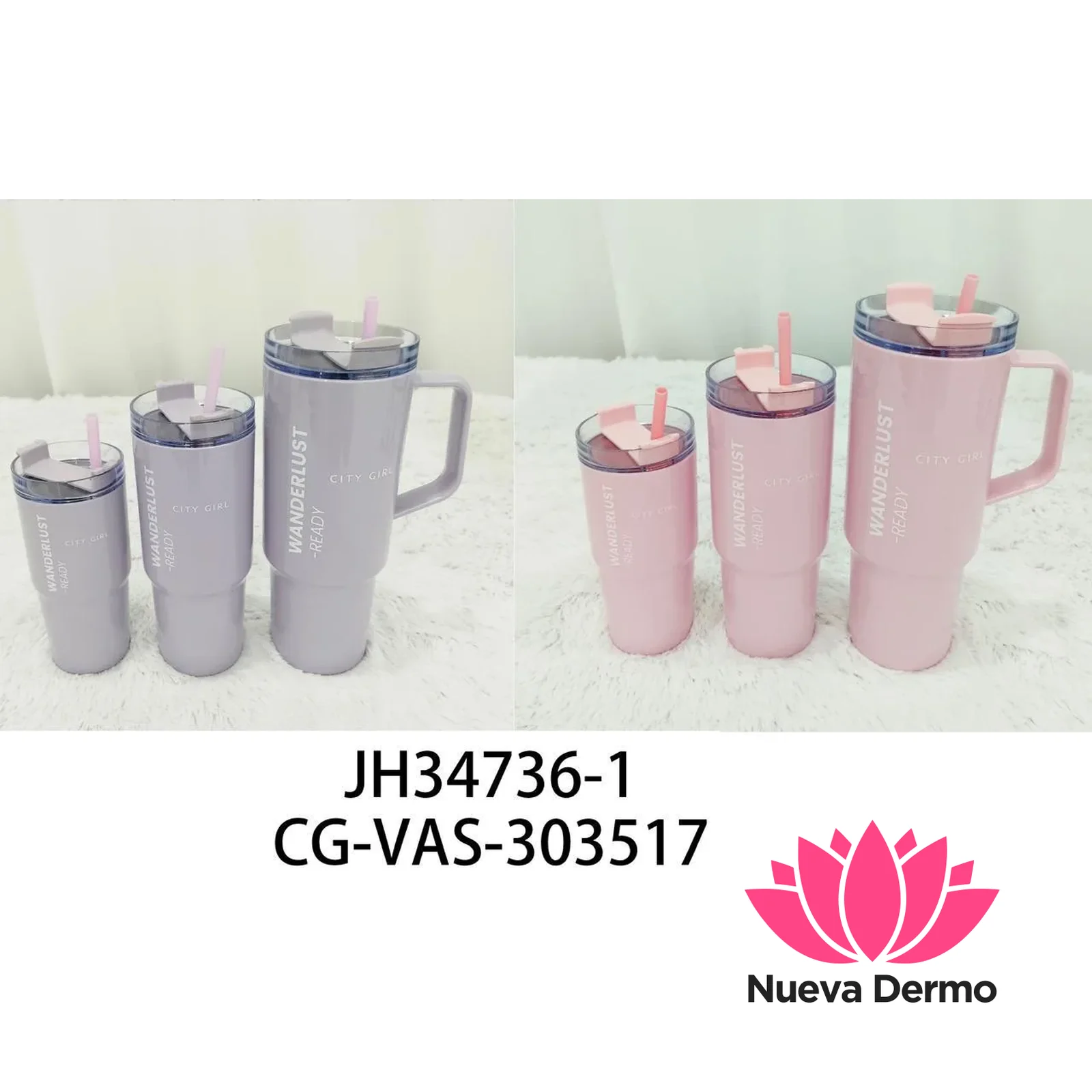 SET DE VASO PLASTICO CON AGARRADERA Y SORBETE