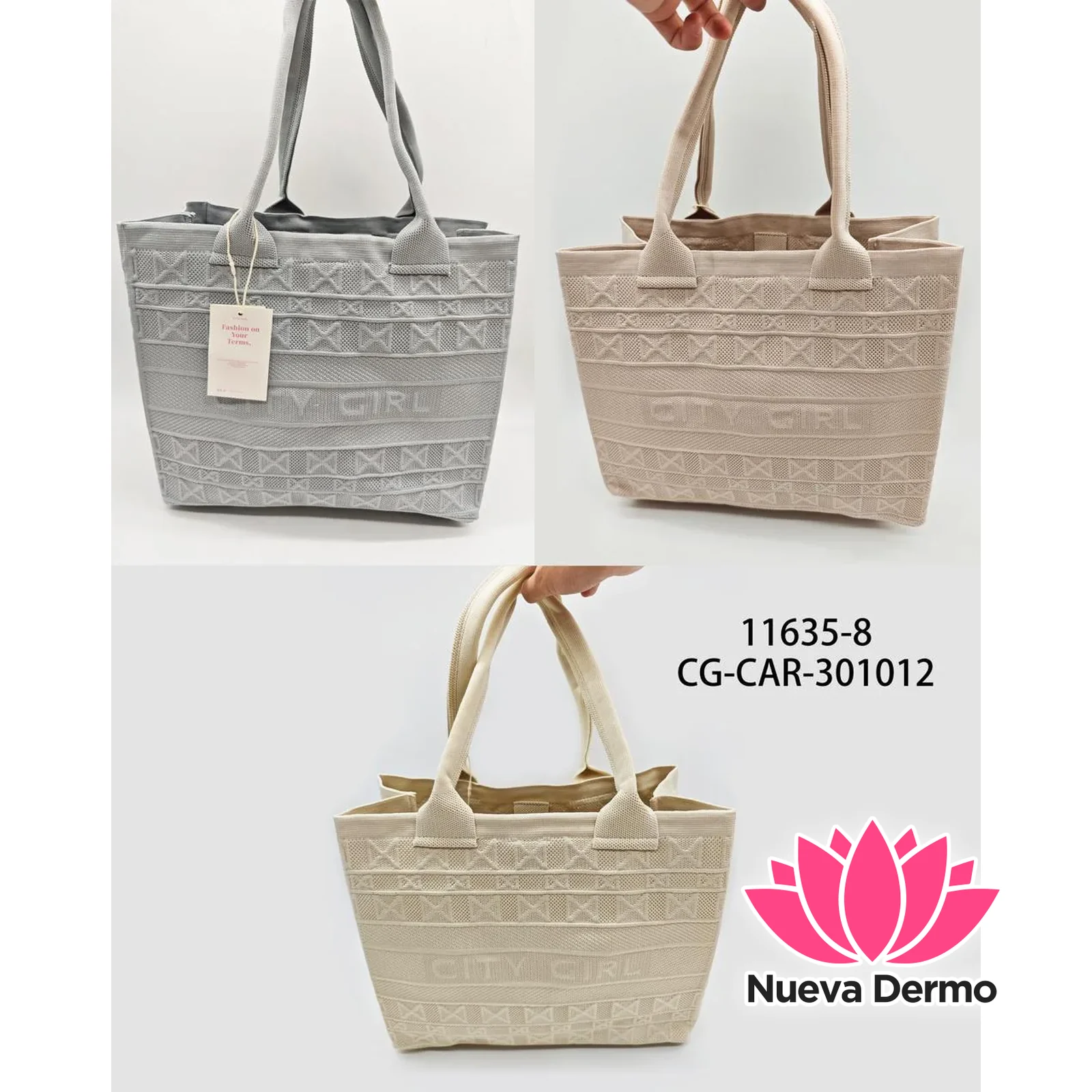 CARTERA DE TELA LISO CON LOGO