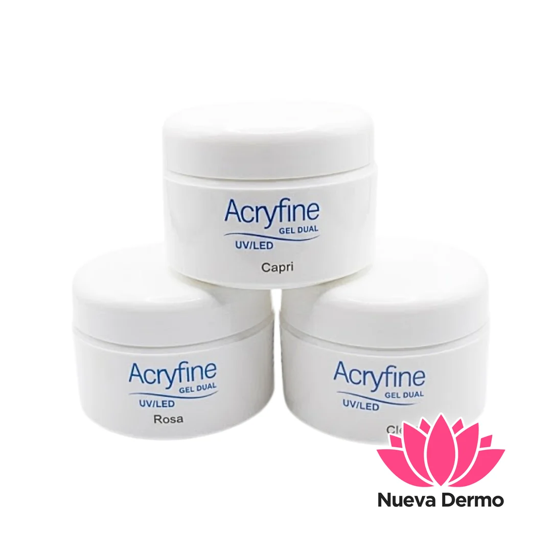 Gel Acryfine 30gr Gelificadas Construcción Uñas Esculpidas Rosa