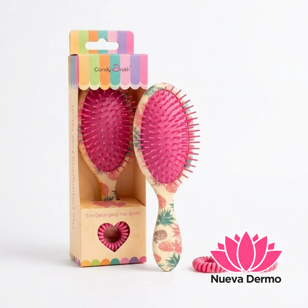 Cepillo De Pelo + 3 Mini Colitas De Pelo Scrunchies Peinado