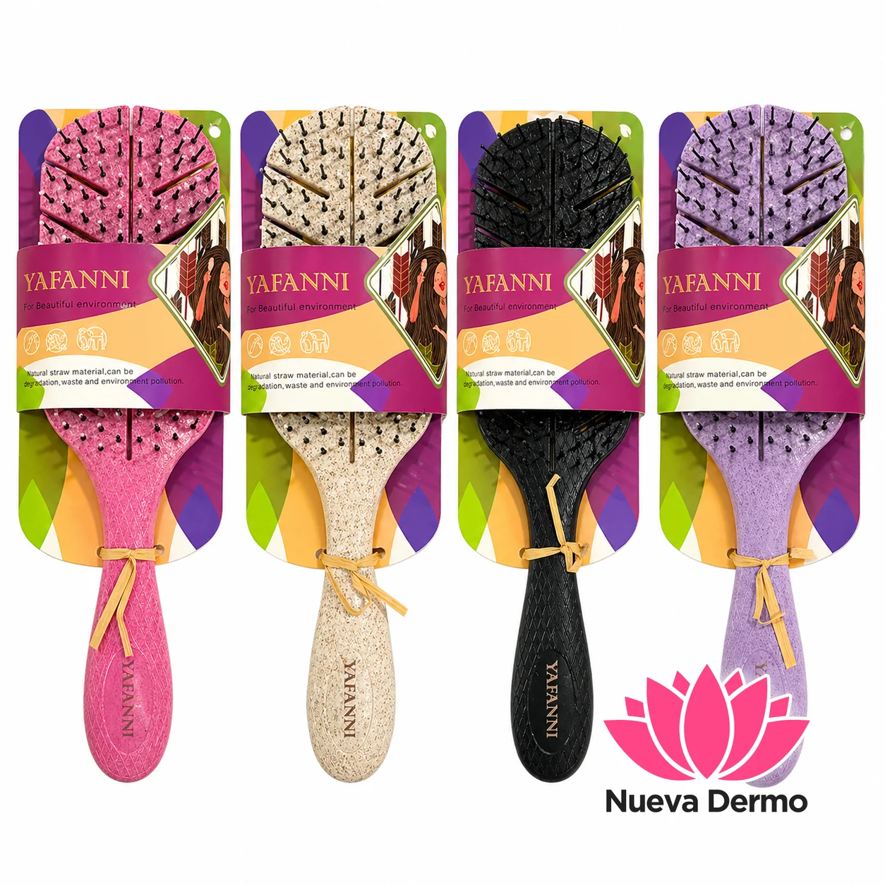 Cepillo Para Desenredar Cabello Antifrizz Plastico Yafanni