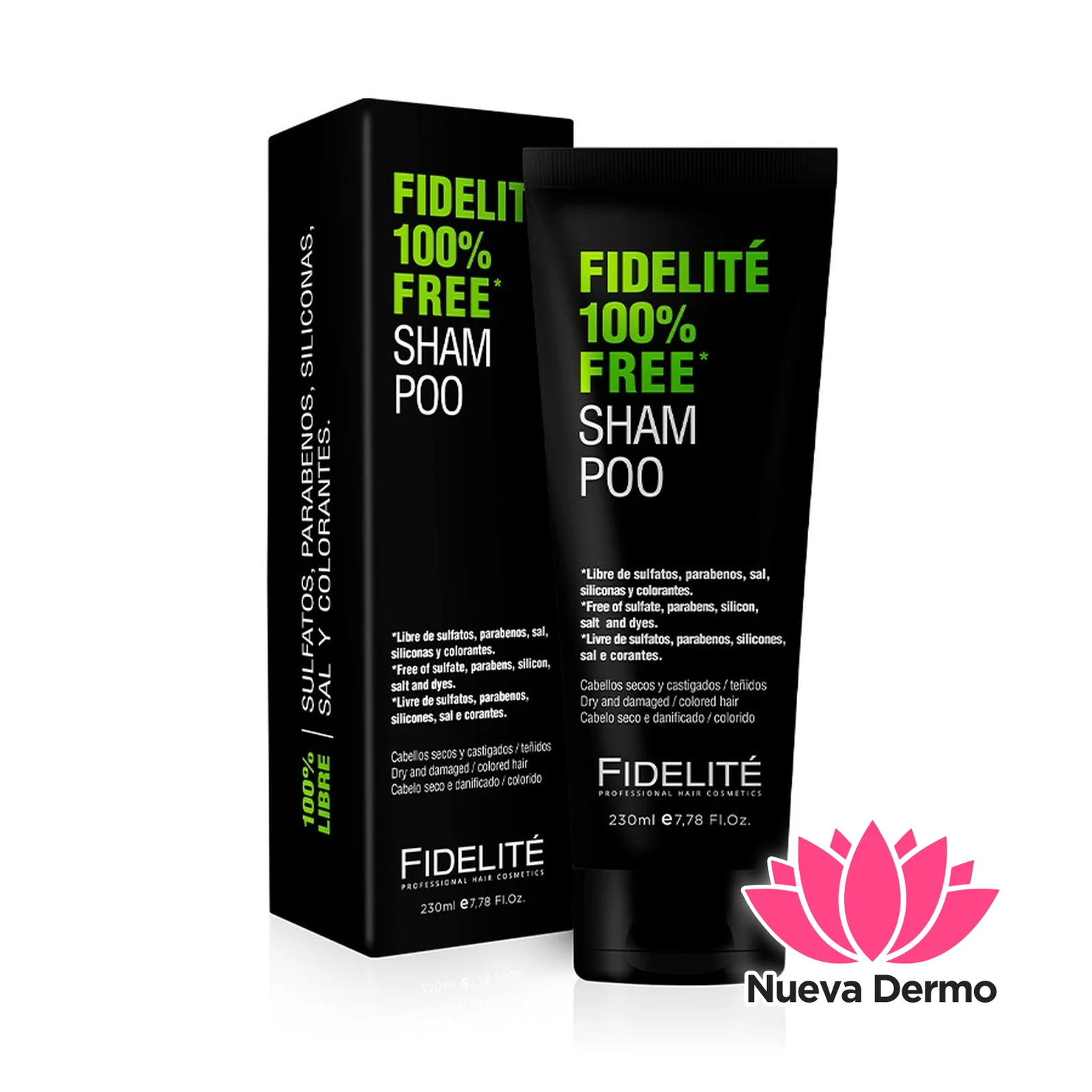 Shampoo Free Para Cabellos Secos Y Castigados Fidelite 230ml
