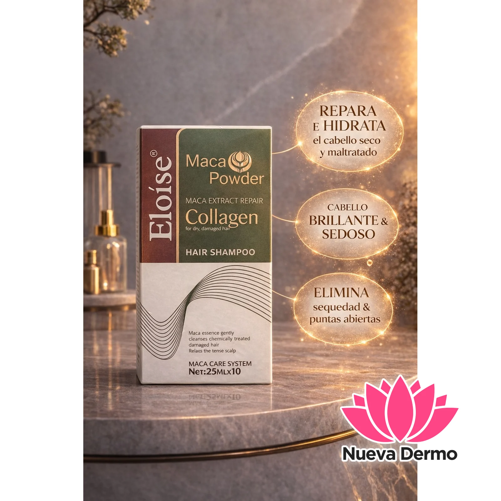 Shampoo Maca Powder Caja x10u Eloise