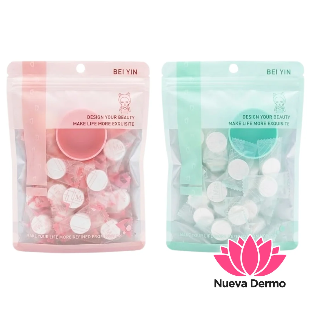 Mascarilla Comprimida Facial X35 + Bowl Pastilla Capsula Bei Yin
