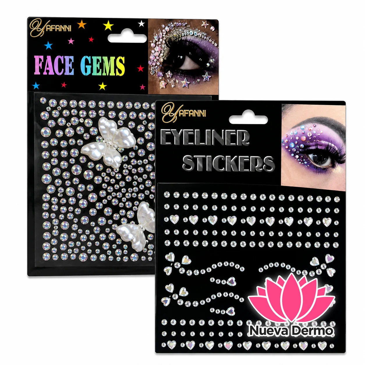 3 Planchas De Strass Gemas Autoadhesiva Multiusos Yafanni