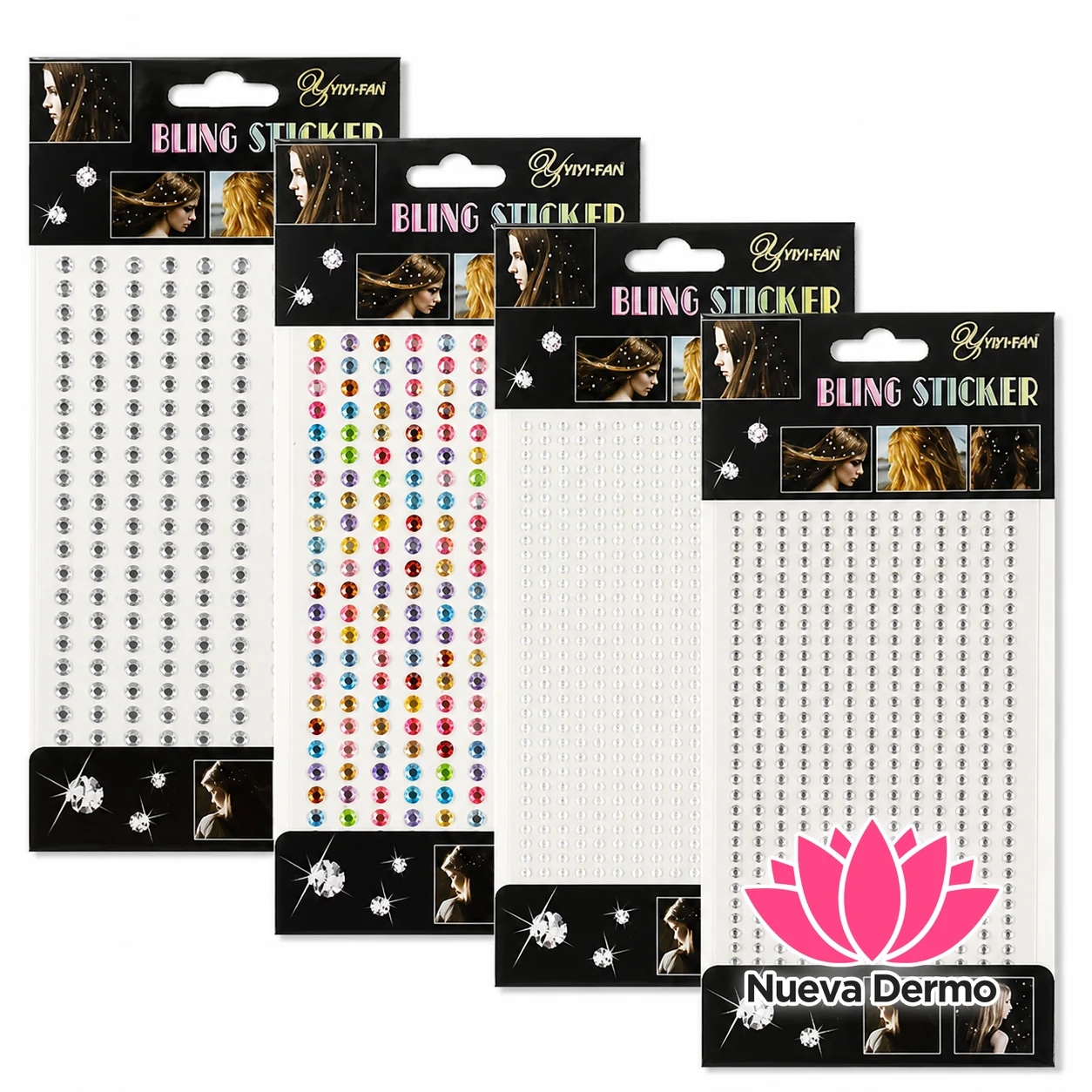 6 Planchas De Strass Gemas Autoadhesiva Multiusos Yafanni