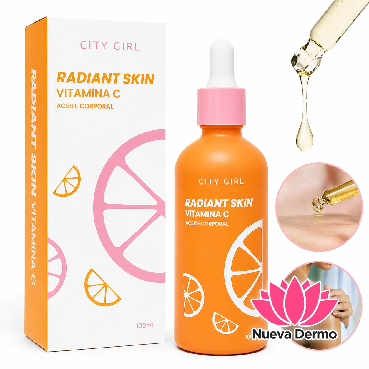 Aceite Corporal Con Vitamina C Radiant Skint City Girl 100ml