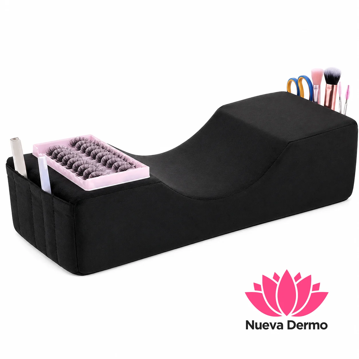 Almohada Espuma Apoya Cabeza Para Centro De Estéticas Negro