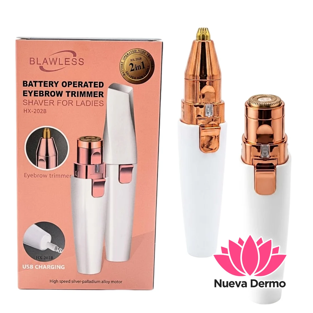 Depilador Vello Facial Y Nasal 2 En 1 Recargable Sin Dolor