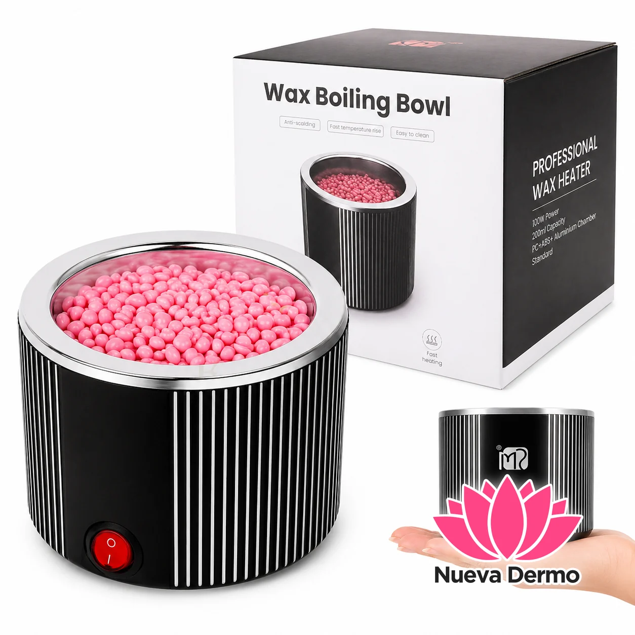 Derretidor De Cera Mini Bowl Calentador De Cera Depilatoria