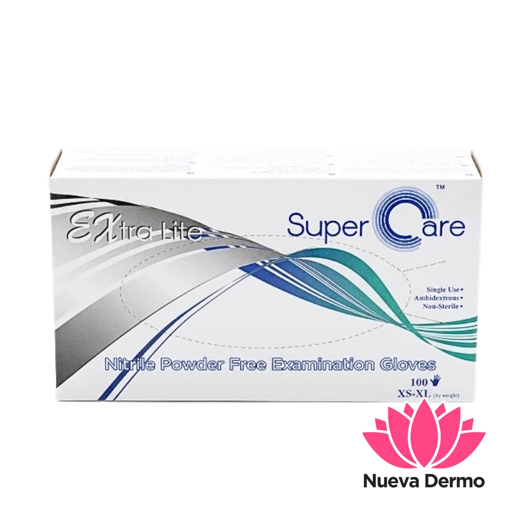 Guantes De Nitrilo Descartable Sin Polvo X100u Super care